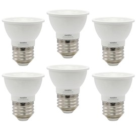 Sunlite LED PAR16 Dimmable, Short Neck Recessed Spotlight Light Bulb, 6-Watt, (50W Halogen Replacement) 500 Lumens, Medium E26 Base, 90 CRI, ETL Listed, 6 Count, 4000K Cool White