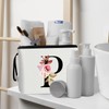 Vavabox 2 Pcs Initial Makeup Bag Set,Birthday Gifts for Women,Ideal