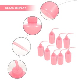 Limpiador de Extensiones Paquete Profesional para Limpieza de 8 Piezas Botella 250ml Boquilla Curva y Medidor, Material Abs de Pestañas
