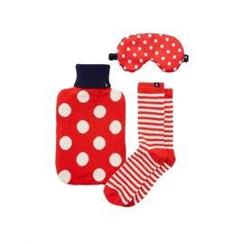 Joules Women's Cosydale Winter Accessory Set, Red Spot, ONE