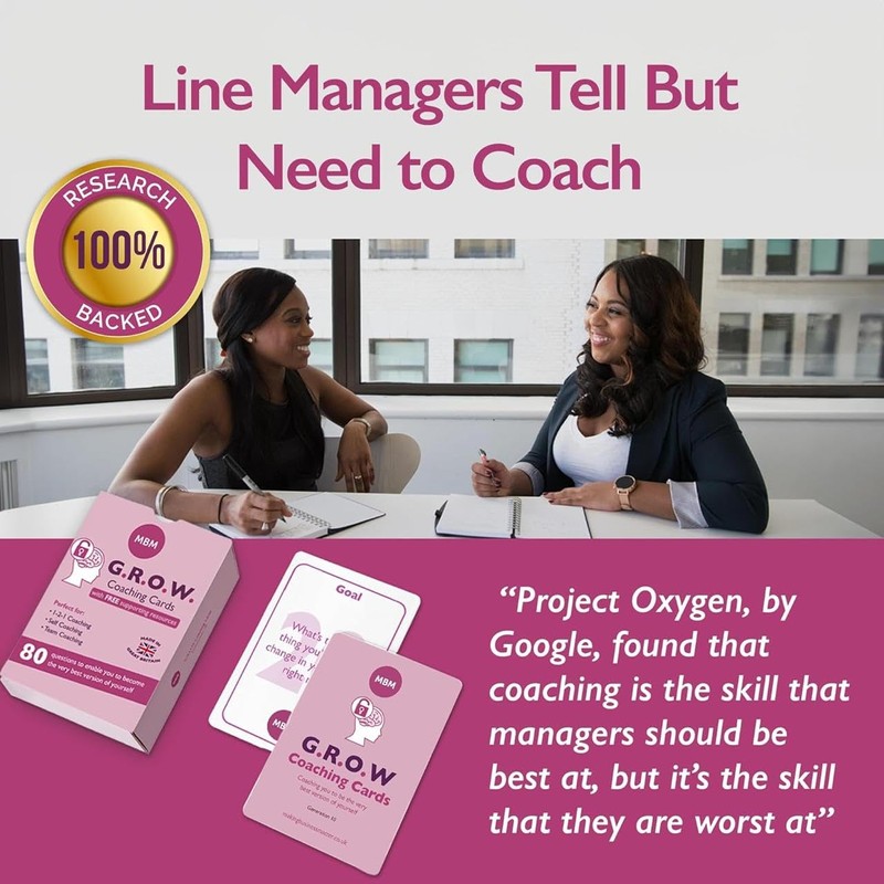 MBM 80 Advanced GROW Coaching Cards. Emotional Intelligence Flash Cards,