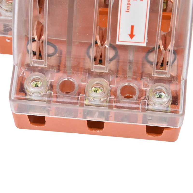 Disconnect Knife Switch Full Copper Transparent Shell 3 Pole Double