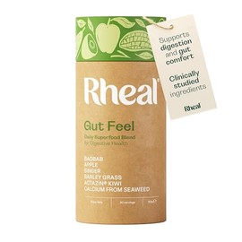 Rheal Gut Feel 150g – Gut Health Superfood Blend with Actazin® Kiwi, Aquamin® Calcium & Ginger – Supports Digestion, Bloating & Bowel Regularity – Gluten-Free. 30 Servings