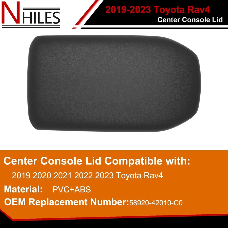 NHILES Center Console Cover Fit for 2019-2023 Toyota Rav4 Front