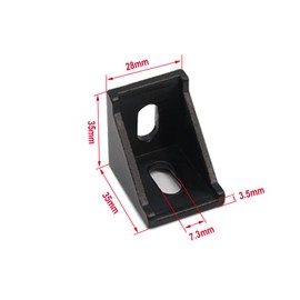 Befenybay 10PCS Extruded Aluminum Profile 3030 Corner Bracket Right Angle with Screws for 8mm Slot Aluminum Extrusion Profile 3030 Series (3030-Black-10 with Screws)