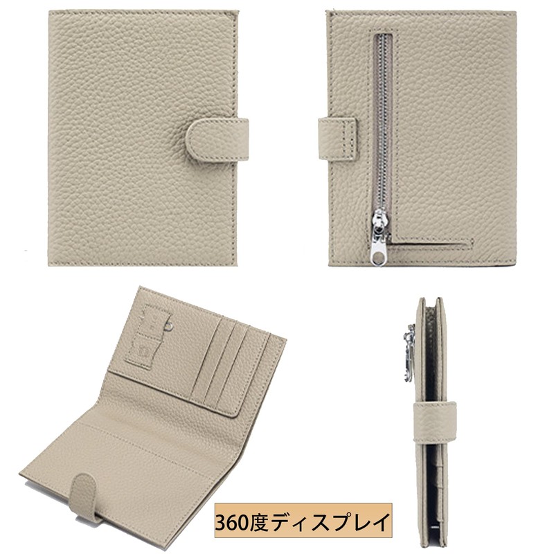 RenLianyi Passport Case, Skimming Prevention, Genuine Leather, Bi-folded, Thin, Passport