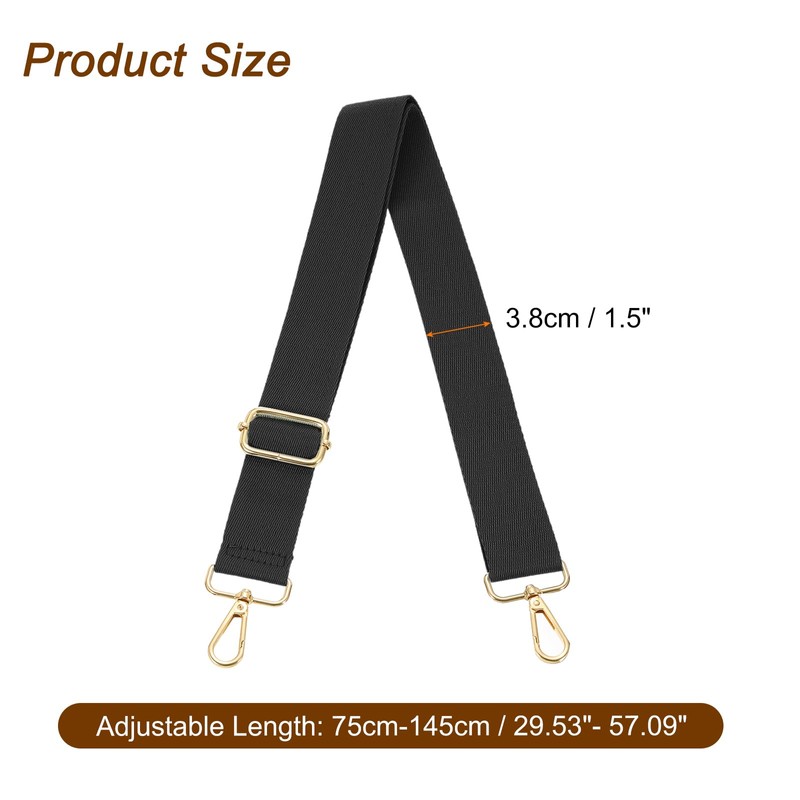 sourcing map Wide Shoulder Strap, 3.8cm Adjustable Purse Strap Replacement