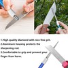 2 PCS Portable Knife Steel Sharpener Rod, Serrated Diamond Retractable