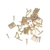 CIYODO Dollhouse Miniature Hinges 1/12 Scale Metal Cabinet Hinge with