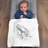 Azeeda 'Calligraphy Dove' Cotton Baby Blanket/Shawl (BY00037552)