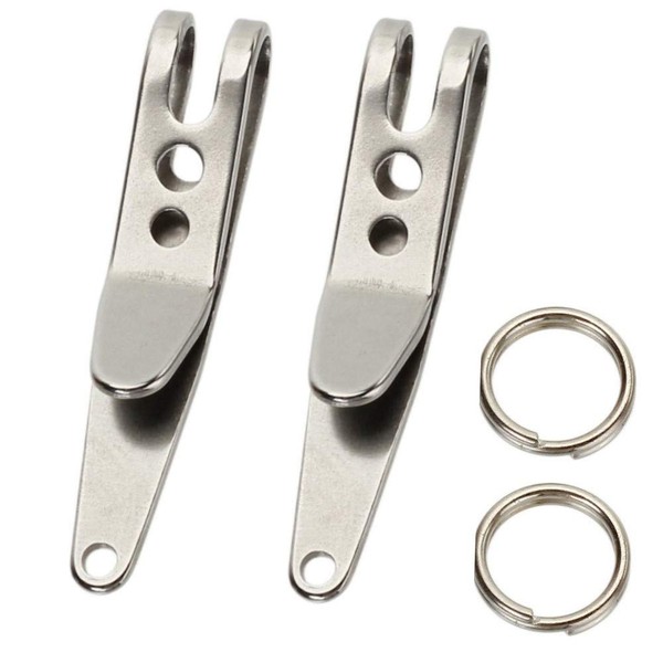 SuperglockT Silver Key Ring Key Clip Carabiner with Key Ring