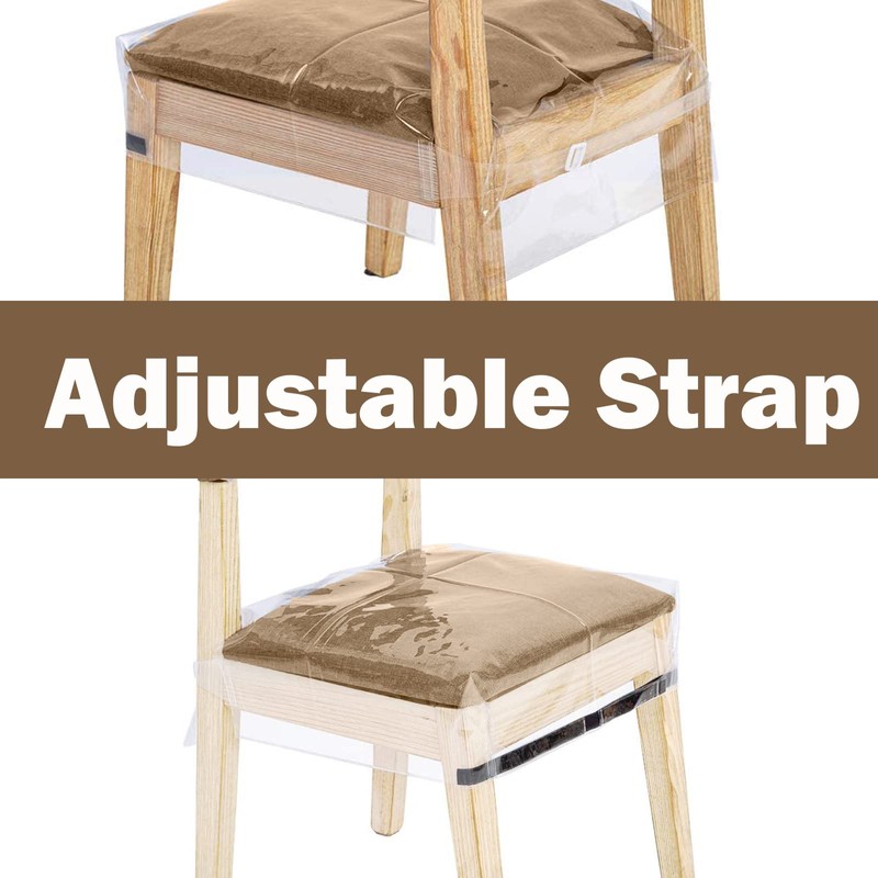OFIDELITY 6 Pack Plastic Chair Covers for Dining Room Chairs,