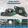 4 Pack UCFL205-16 Pillow Block Bearing, Flange Mount Ball Bearing