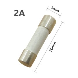 YOLISTIC (Pack of 10) 2 Amp Slow-Blow Time Delay Fuse Ceramic 5x20mm