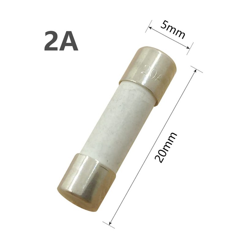 YOLISTIC (Pack of 10) 2 Amp Slow-Blow Time Delay Fuse