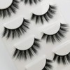 Elocoise False Eyelashes,3D Eye Lashes Reusable 4 Pairs Long Hand-made