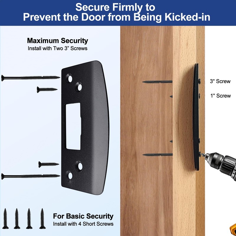 MOSECYOU Extra Large Door Strike Plate, Heavy Duty Version, Oversized