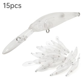 OriGlam Fishing Blanks Lures Kit Unpainted, Topwater Swimbait, Lure Blanks Unpainted Fishing Baits Floating Tackle, Minnow Bait DIY for Bass Salmon Trout (Blank 1)