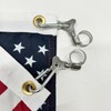 Flagolden American Boat Flag with Pole, Embroidered Small USA ATV