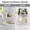 Wall Mounted Shower Caddy for Bathroom Organization – Stainless Steel