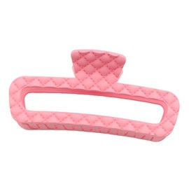 GOMINIMO Quilted Rectangle Hair Claw Clip (Light Pink) OR13-33