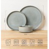 TheTerra Ceramic Dinnerware Sets for 4, 12 Pieces Porcelain Lightweight