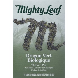 Mighty Leaf Tea Organic Green Dragon Hand-Stitched Tea Bags, 15 ct
