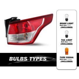 SOCKIR Tail Light fit for 2013-2016 Ford Escape Rear Taillamp Taillight Brake Light Replacement (Right Passenger Side)