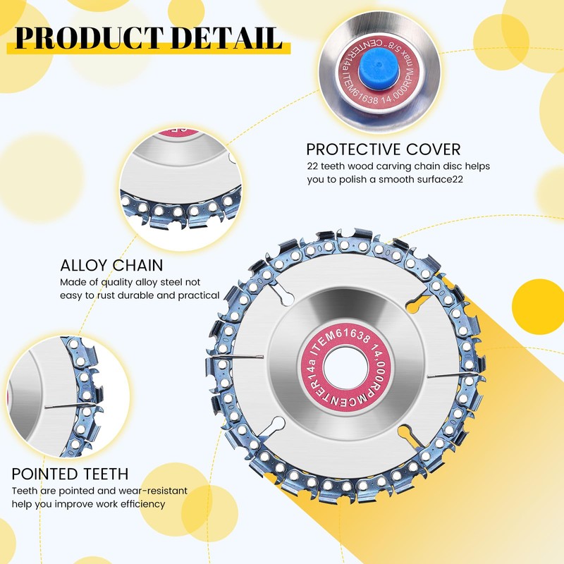 8 Pcs 8 Pcs 5/8 Inch Chain Disc Saw Blades