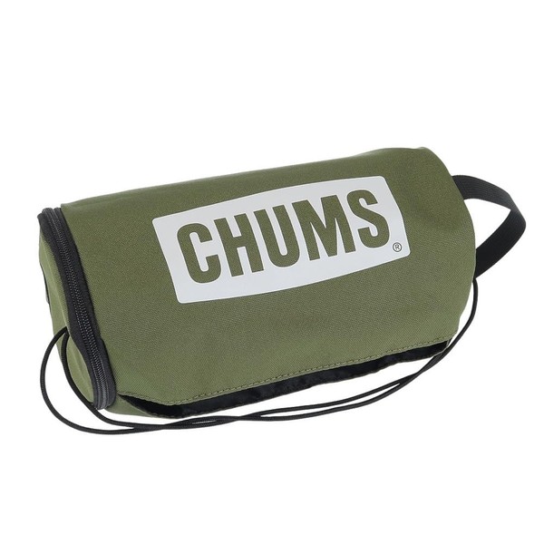 CHUMS CH60-3370-M022-00 Kitchen Paper Holder Storage Case, Chums Logo, Khaki, W10.6 x D 4.7 inches (27 x 12 cm)