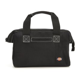 Dickies 12-Inch Durable Canvas Work Bag for Painters, Carpenters, and Builders, Heavy-Duty Zipper, Reinforced Handles, Black