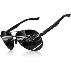 CGID Sunglasses Mens Polarised Premium Al-Mg Alloy Pilot UV400, Flexible Spring Hinges Sun Glasses for Men Women Shades