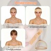 Set of 4 Wig Accessories Set, Wig Cap and Elastic