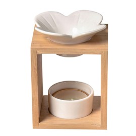 Zen'Arôme - Parfumbrenner Naturéa Plumeria - Brenner für ätherische Öle, Fondants, Wachsquadrate - Diffusion durch sanfte Wärme - Aromatherapie - Dekoratives & therapeutisches Objekt.