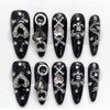 Nail Tip, 3D, Long, Blue, Red, Pink, Black, Popular, Korean,