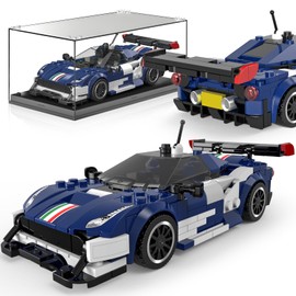 Mould King Speed Champion F488 Racing Car DIY Building Blocks Set & Display Case,Creative Classic Cars for Boys Age 8-12, 27086 Cool Vehicles Model Toys Birthday Gifts for Adults and Kids,410 PCS