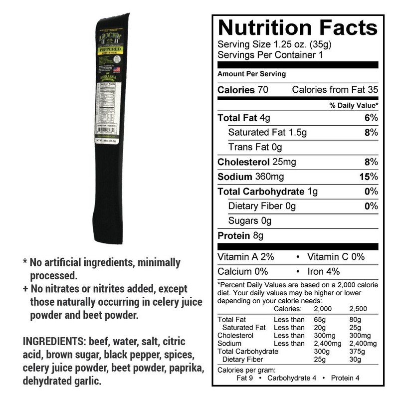 Lucky Beef Jerky - 1.25oz Sticks (Assorted, 12 Pack)