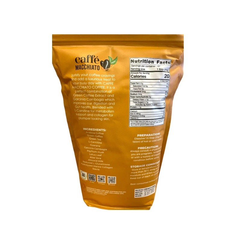 Luxe Slim Caffe Macchiato 1 kilo (2.2lbs) bag