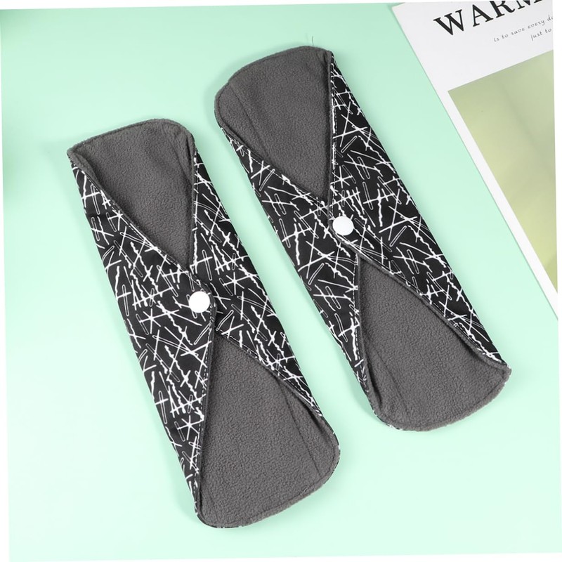 OHPHCALL 5pcs Bamboo Fiber Sanitary Napkin Reusable Period Pads Washable