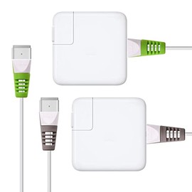 TUDIA Klip - Protector de cable de carga (para MacBook Pro con visualización Retina), color gris y verde