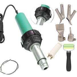 Go2Home 1600W Plastic Welder Hot Air Gun Torch Welding Heat Gun Handhold Rod with Speed Nozzles Pistol Hot Gas Pistol