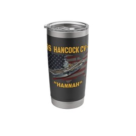 Aircraft Carrier USS Hancock CV-19 Veterans Day Father's Day Stainless Steel Insulated Tumbler