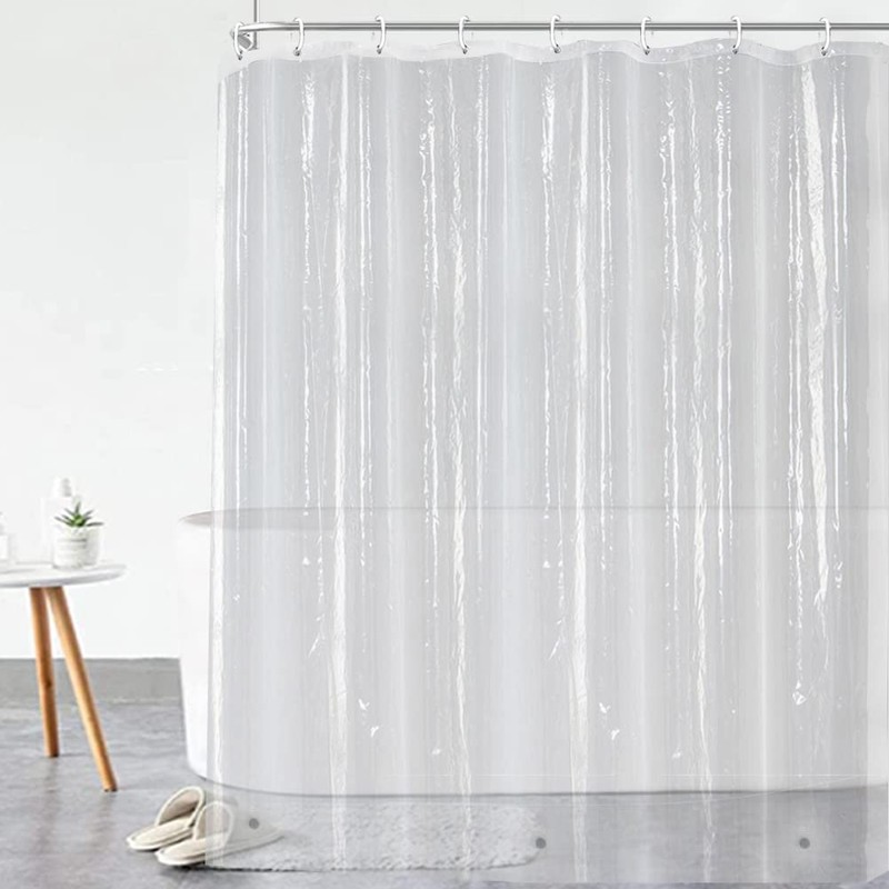 YISURE Clear Short Shower Curtain Liner, PEVA Shorter Length Shower
