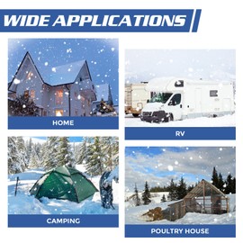 JDZKOMKE 15FT Heated Water Hose for RV,Heated Drinking Water Hose with Thermostat,Lead and BPA Free,1/2"Inner Diameter,Temperatures Down to -40°F Self-Regulating,Blue Appearance (15FT)