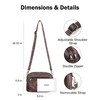 FADEON Crossbody Bags for Women Multi-pocket Leather Crossbody Purses, Designer