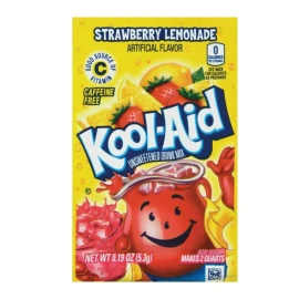 Kool-Aid Full Box 48x Packets Kool-Aid Strawberry Lemonade Soft Drink Mix | Caffeine Free