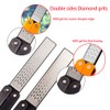OSFTBVT Diamond Knife sharpener Pocket Sharpening Stone #400/600 Double Sides