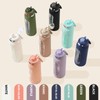 SIEROZUR 32 Glass Water Bottle with Straw and Handle Motivational