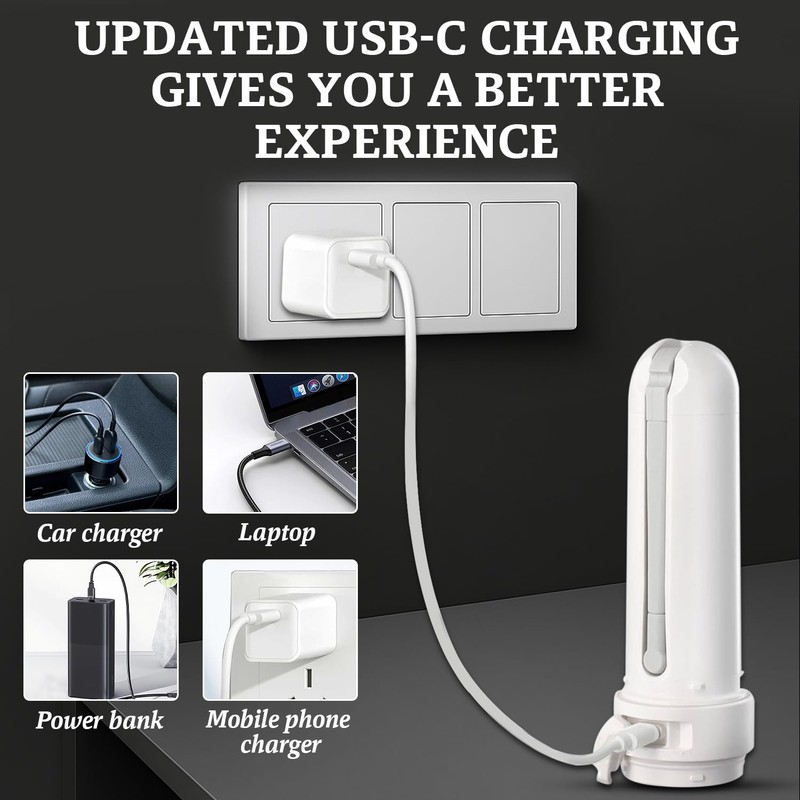 CrysGuard PureStream Portable Bidet for Travel – USB-C Rechargeable Handheld