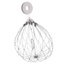 Kisangel Crab Catcher Crabbing Net Reusable Outdoor Crab Cage Lead Lightweight Easy to Carry Random